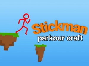 Stickman Parkour Craft - Online Obstacle Runner Arcade Game
